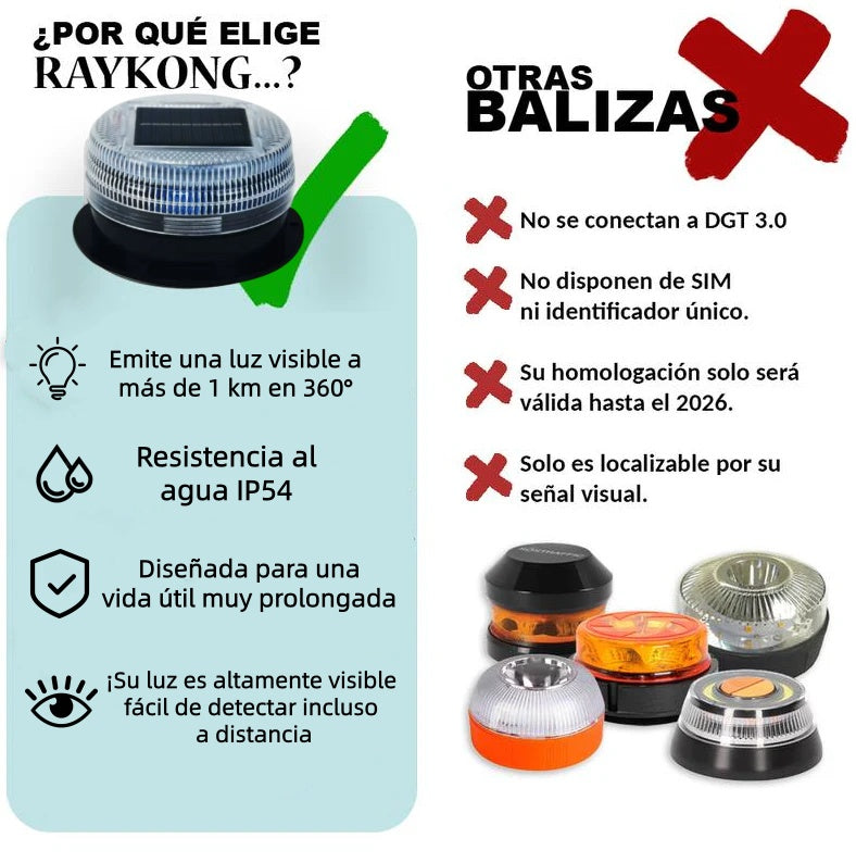 Ofertas para ti 🔥Baliza V16 Homologada DGT 3.0 - Luz de Emergencia Certificada para Coche, Seguridad Avanzada y Fácil Instalación