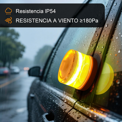DF Luz de Emergencia V16 Aprobada por la DGT con Geolocalización 3.0 – Señalización de Ubicación para Automóviles, Plan de Datos Incluido – Base Magnética IP54 – Cumple con la Normativa 2026.