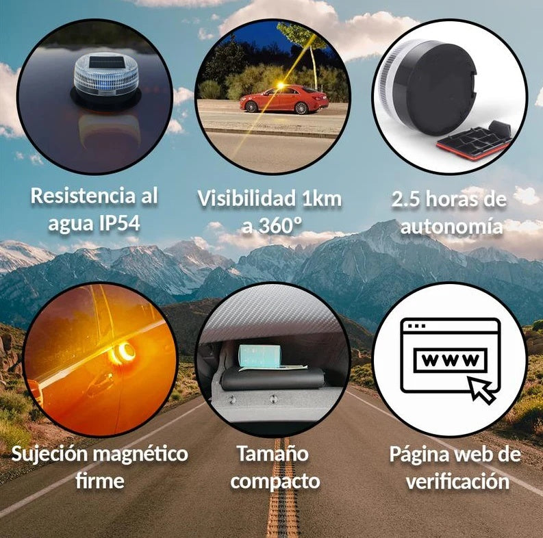 Ofertas para ti 🔥Baliza V16 Homologada DGT 3.0 - Luz de Emergencia Certificada para Coche, Seguridad Avanzada y Fácil Instalación