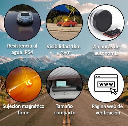 Ofertas para ti 🔥Baliza V16 Homologada DGT 3.0 - Luz de Emergencia Certificada para Coche, Seguridad Avanzada y Fácil Instalación